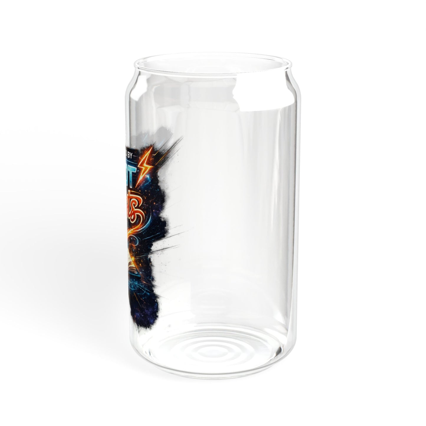 Sipper Glass - "Powered by Plot Twists" Novelty 16oz Mason-Style Drinking Jar