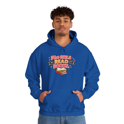 "Hot Girls Read Books" Hoodie - Cozy Literary Graphic Hoodie