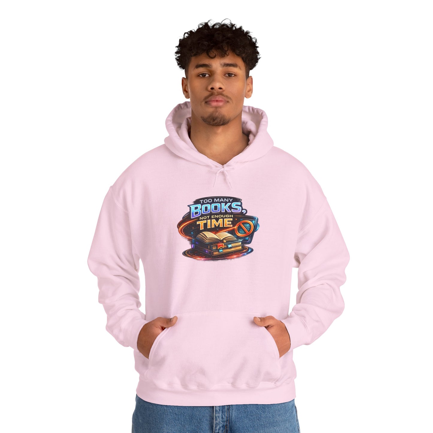 Books Time Hoodie — Retro Spacebook Reading Graphic Sweatshirt