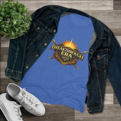 Breakthrough Era 2026 Women's Tee — Inspirational Sunrise Crest Graphic