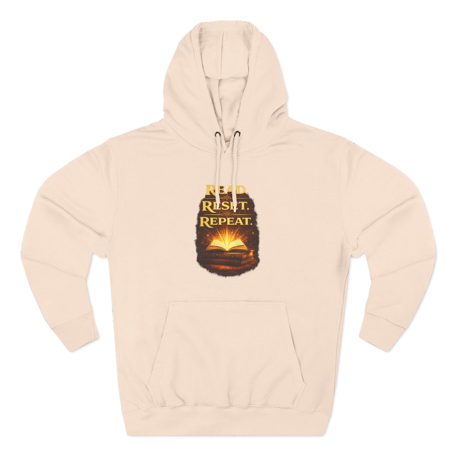 Hoodie — 'Read. Resist. Repeat.' Book Lover Graphic Pullover