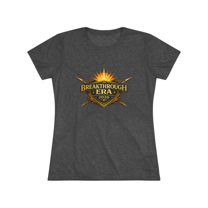 Breakthrough Era 2026 Women's Tee — Inspirational Sunrise Crest Graphic