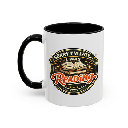 Sorry I'm late I was Reading Vintage Camping Coffee Mug — 'Camp Strong' Accent Ceramic Mug