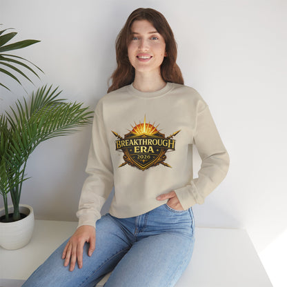 "Breakthrough Era 2026" Crewneck Sweatshirt — Sunrise Emblem