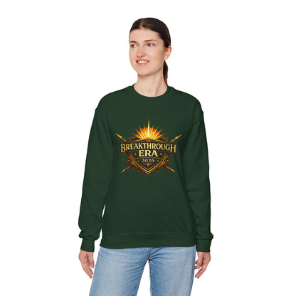 "Breakthrough Era 2026" Crewneck Sweatshirt — Sunrise Emblem