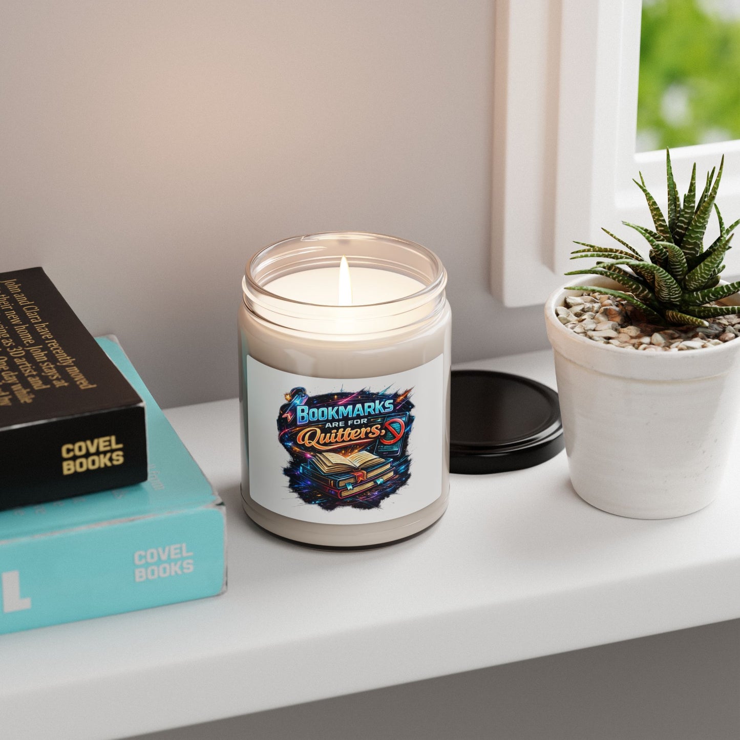 Bookish Soy Candle — "Bookmarks Are For Quitters" 9oz Scented Candle