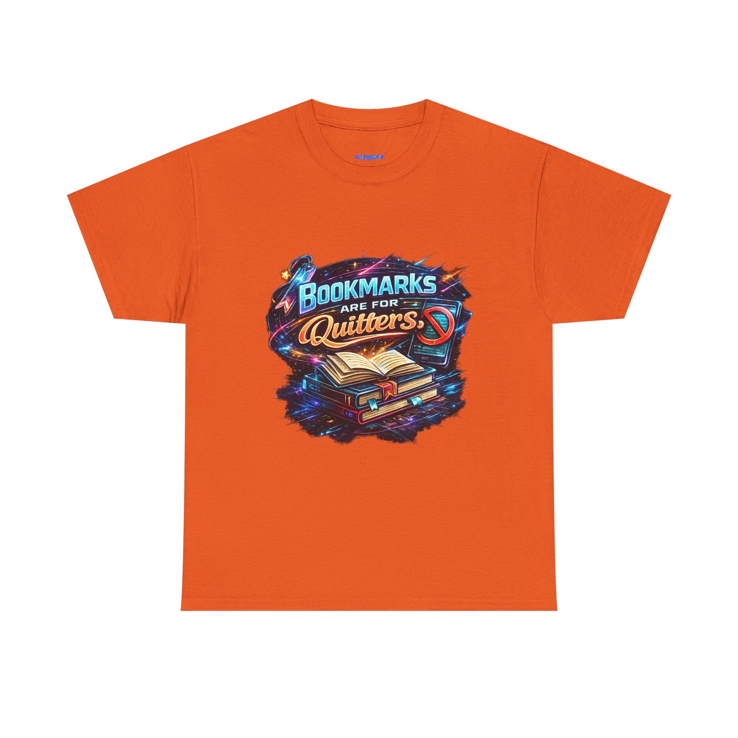 "Bookmarks Are For Quitters" Vintage Book Lover Tee T-Shirt