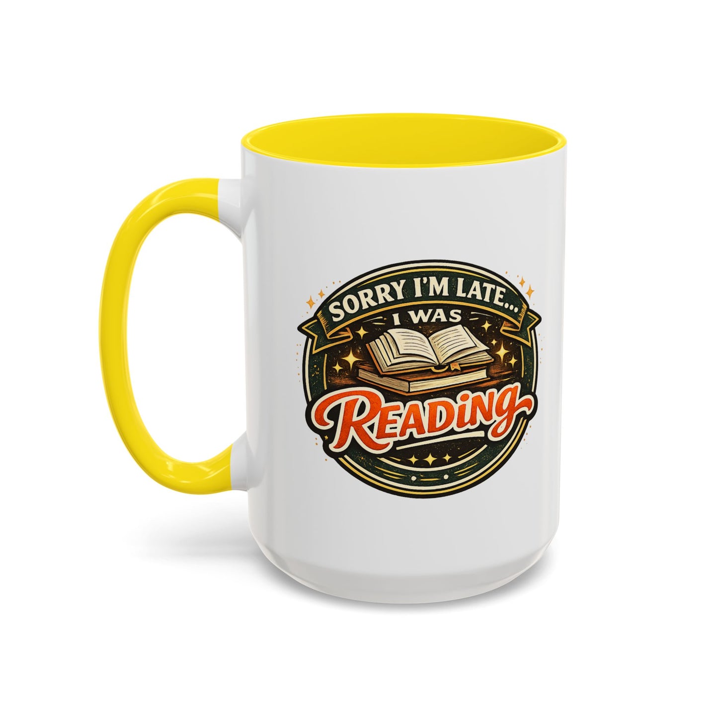 Sorry I'm late I was Reading Vintage Camping Coffee Mug — 'Camp Strong' Accent Ceramic Mug