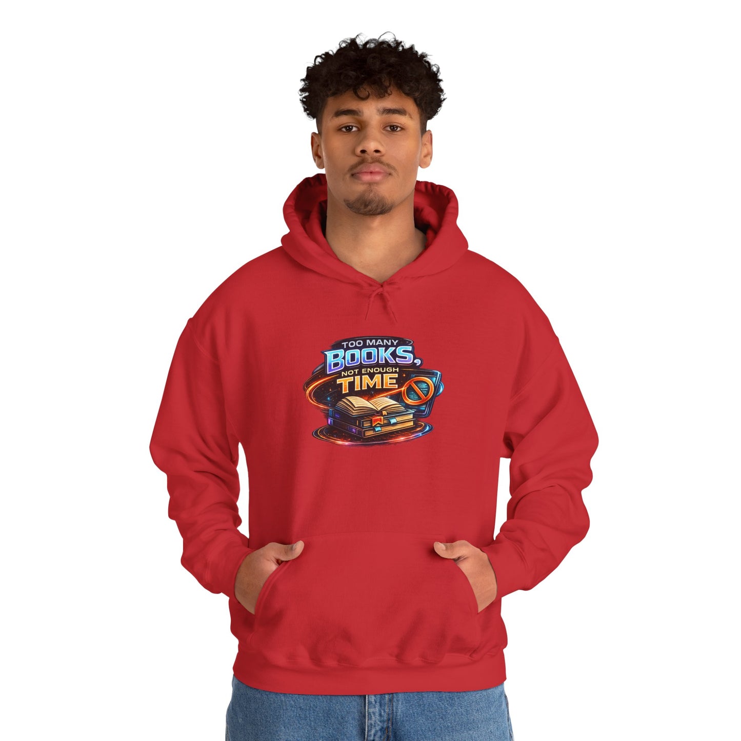Books Time Hoodie — Retro Spacebook Reading Graphic Sweatshirt