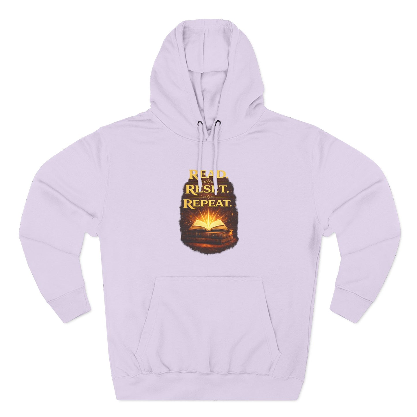 Hoodie — 'Read. Resist. Repeat.' Book Lover Graphic Pullover