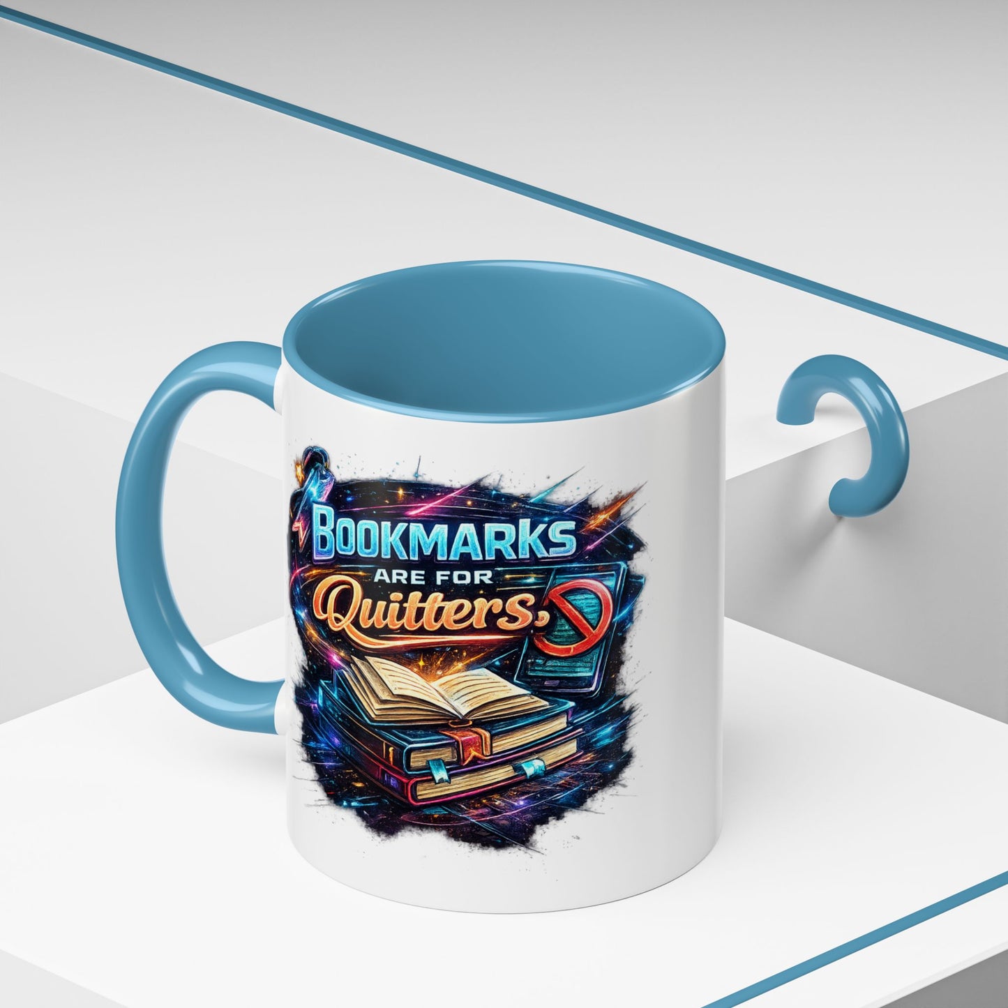 Bookmarks are for Quitters Vintage Coffee Lovers Accent Mug (11/15oz)