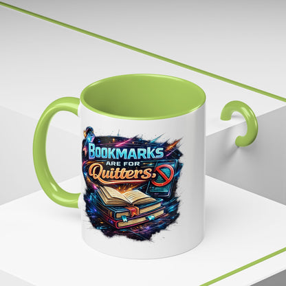 Bookmarks are for Quitters Vintage Coffee Lovers Accent Mug (11/15oz)
