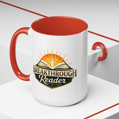 Breakthrough Reader Accent Coffee Mug — Inspirational Book Lover Gift (11/15oz)