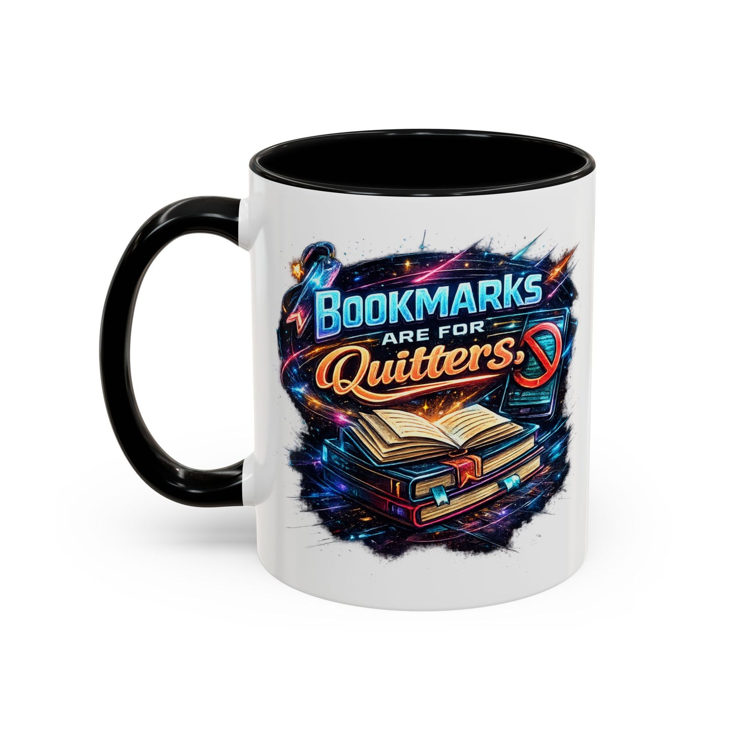 Bookmarks are for Quitters Vintage Coffee Lovers Accent Mug (11/15oz)