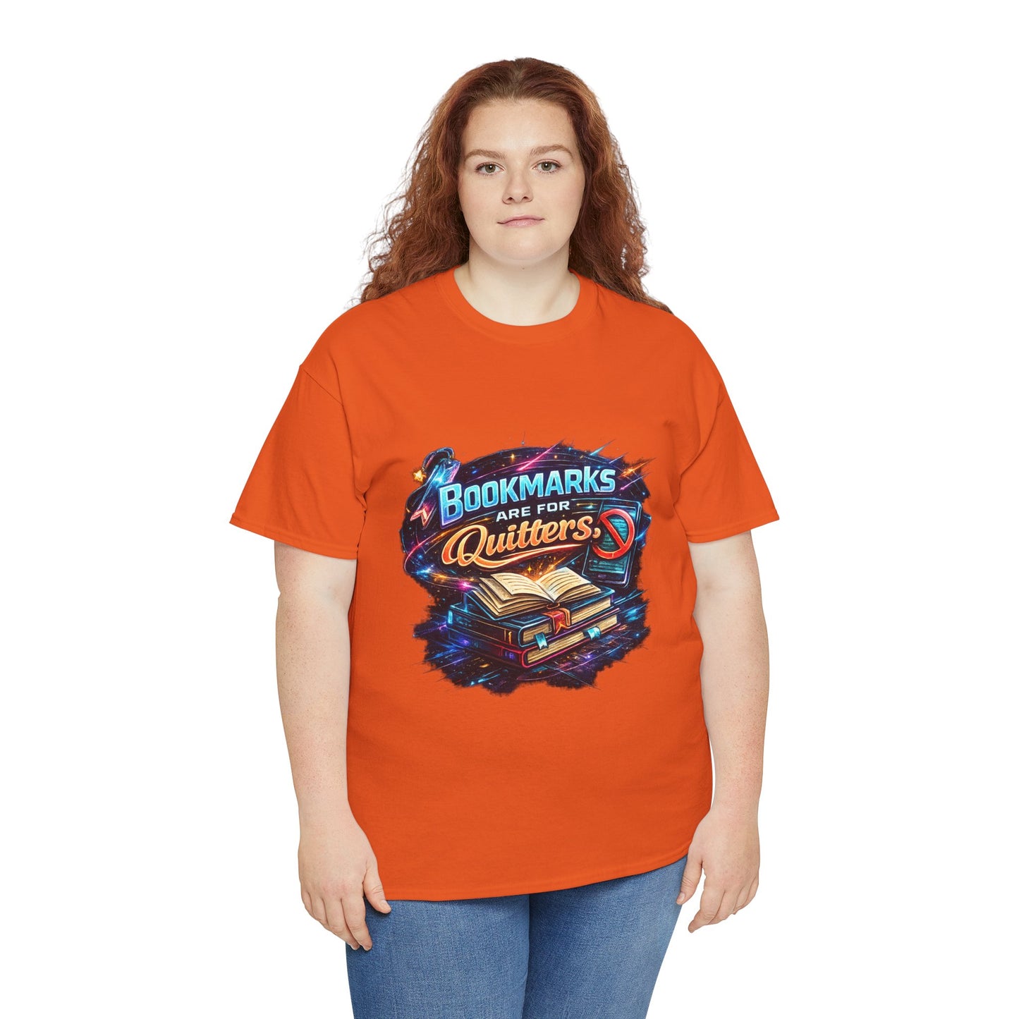 "Bookmarks Are For Quitters" Vintage Book Lover Tee T-Shirt