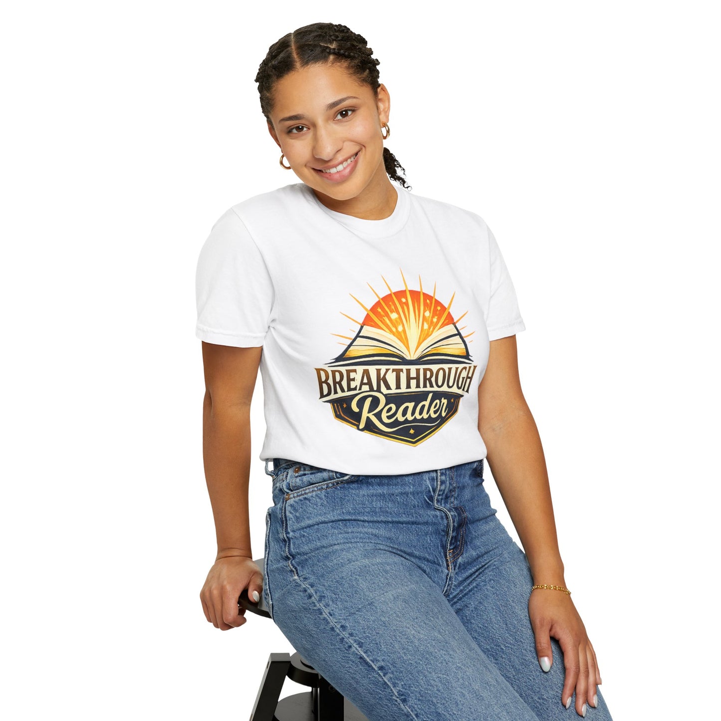 "Breakthrough Reader" T-Shirt — Inspirational Book Lover Tee