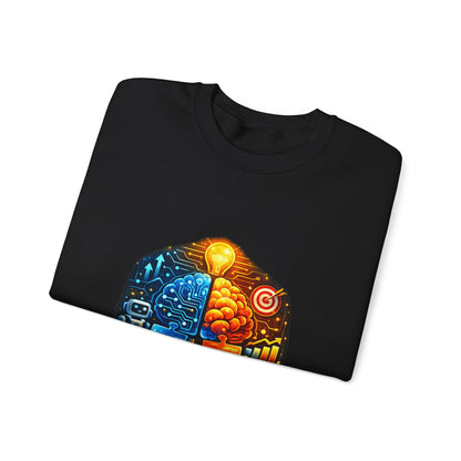 Crewneck Sweatshirt – "Strategy That Fits" Brainstorm Graphic