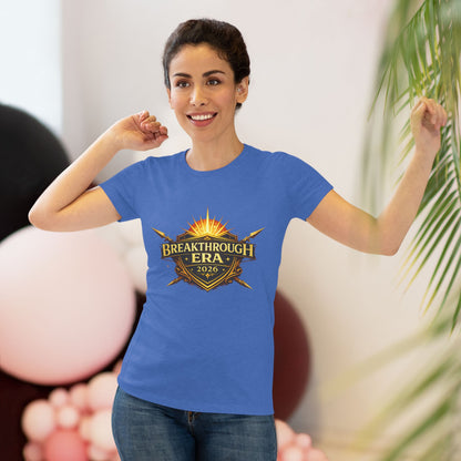 Breakthrough Era 2026 Women's Tee — Inspirational Sunrise Crest Graphic