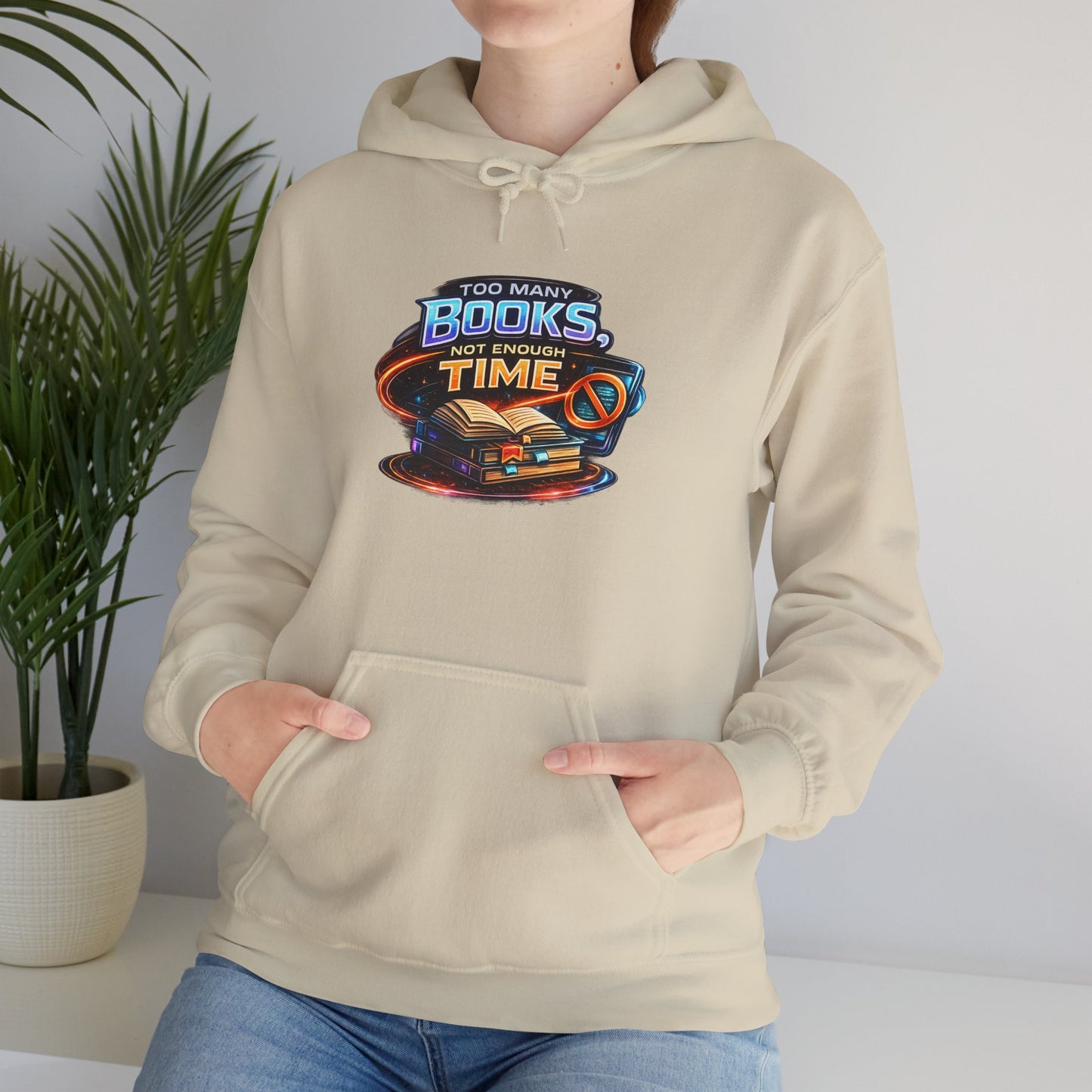 Books Time Hoodie — Retro Spacebook Reading Graphic Sweatshirt