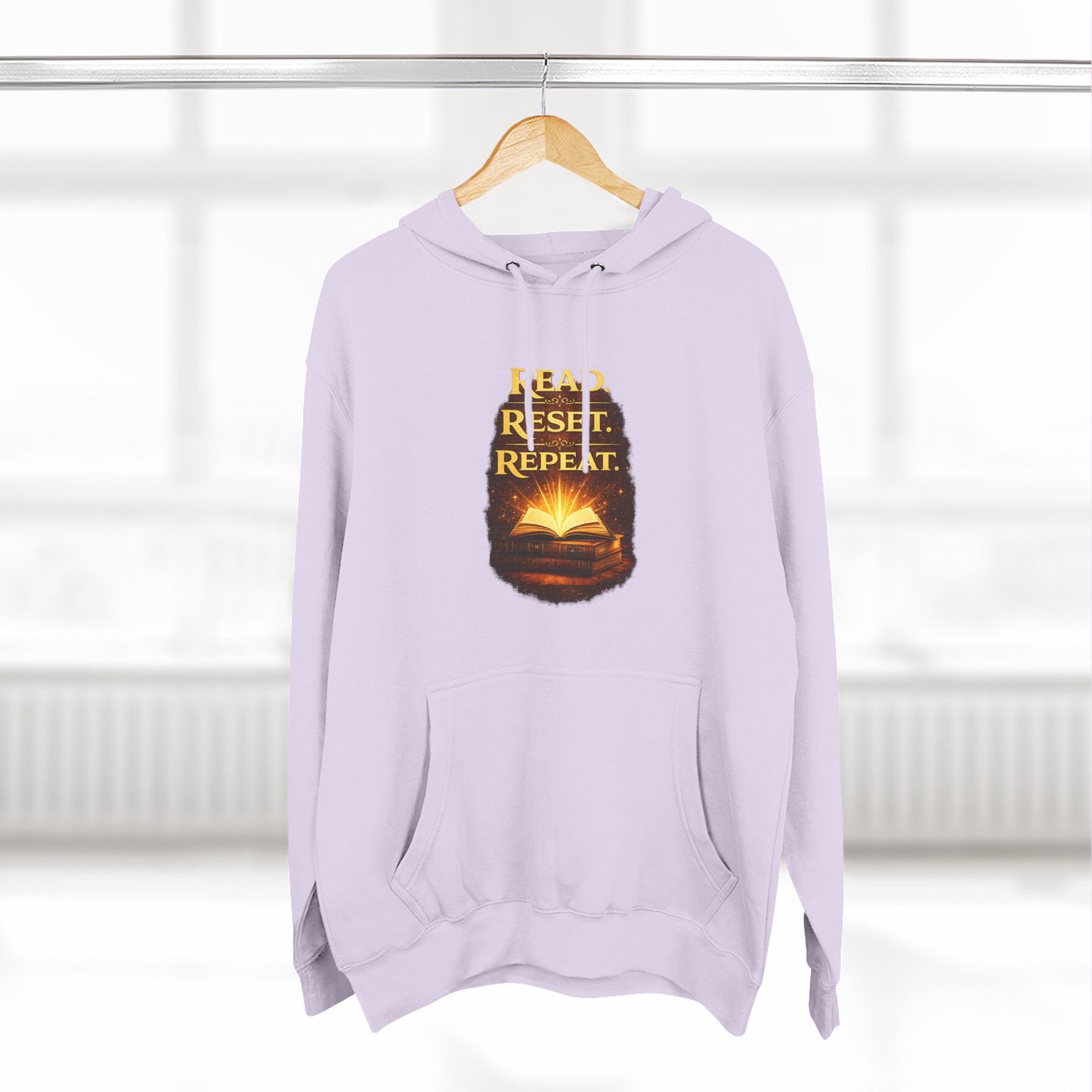 Hoodie — 'Read. Resist. Repeat.' Book Lover Graphic Pullover