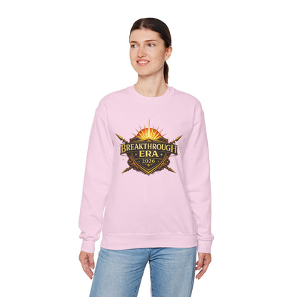 "Breakthrough Era 2026" Crewneck Sweatshirt — Sunrise Emblem