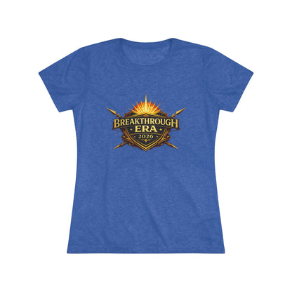 Breakthrough Era 2026 Women's Tee — Inspirational Sunrise Crest Graphic
