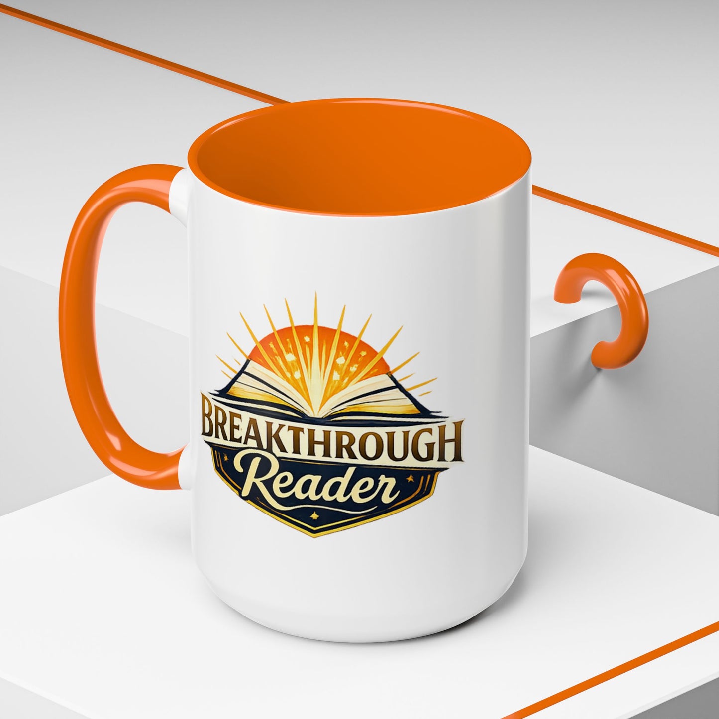Breakthrough Reader Accent Coffee Mug — Inspirational Book Lover Gift (11/15oz)