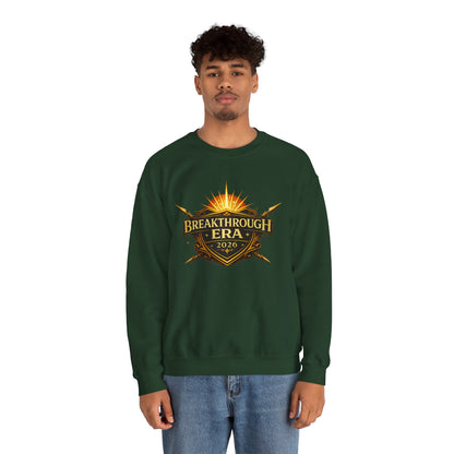 "Breakthrough Era 2026" Crewneck Sweatshirt — Sunrise Emblem