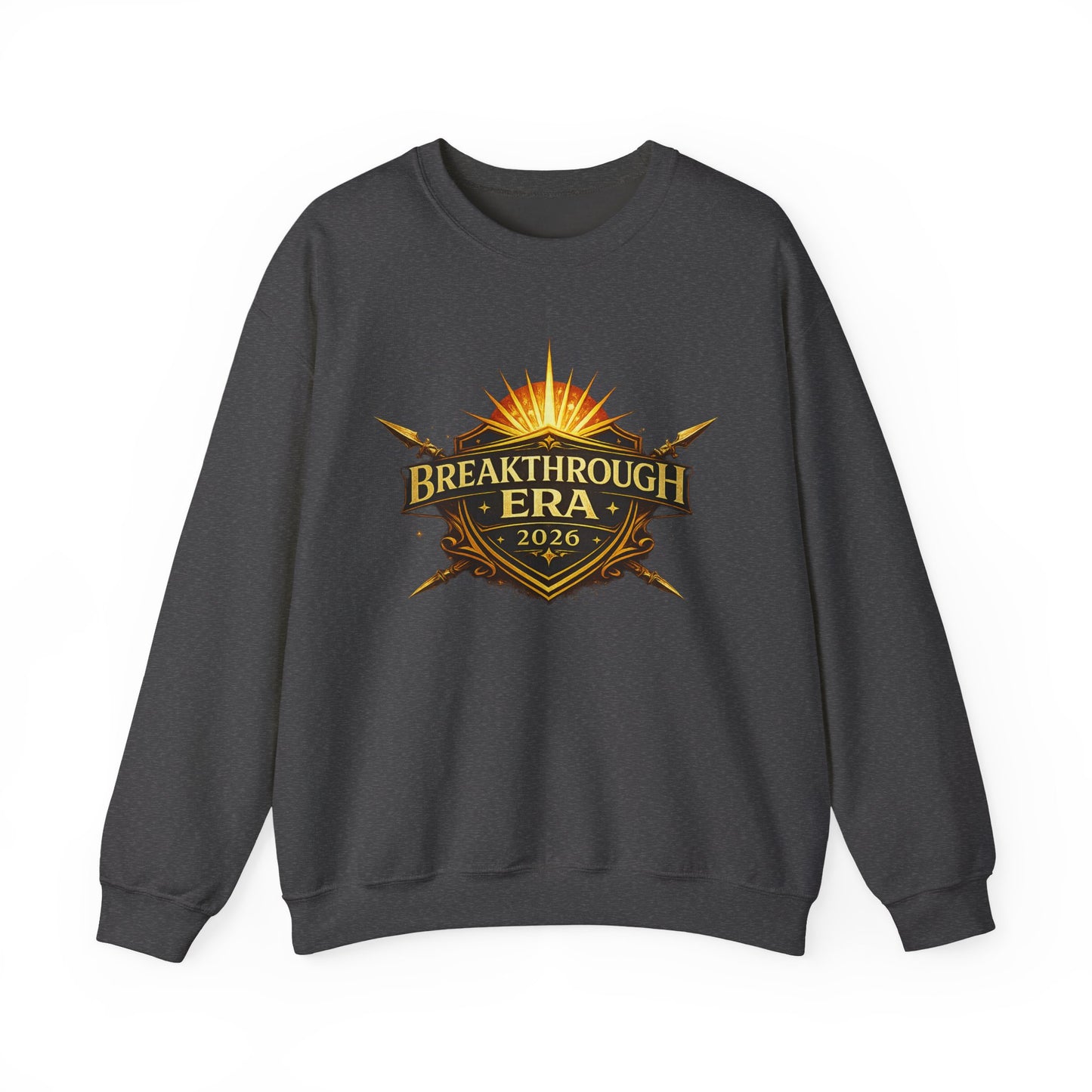 "Breakthrough Era 2026" Crewneck Sweatshirt — Sunrise Emblem
