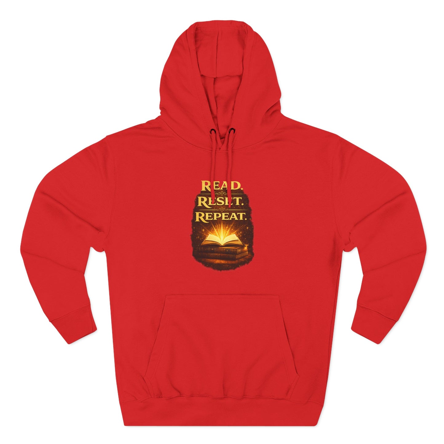 Hoodie — 'Read. Resist. Repeat.' Book Lover Graphic Pullover