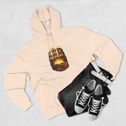 Hoodie — 'Read. Resist. Repeat.' Book Lover Graphic Pullover