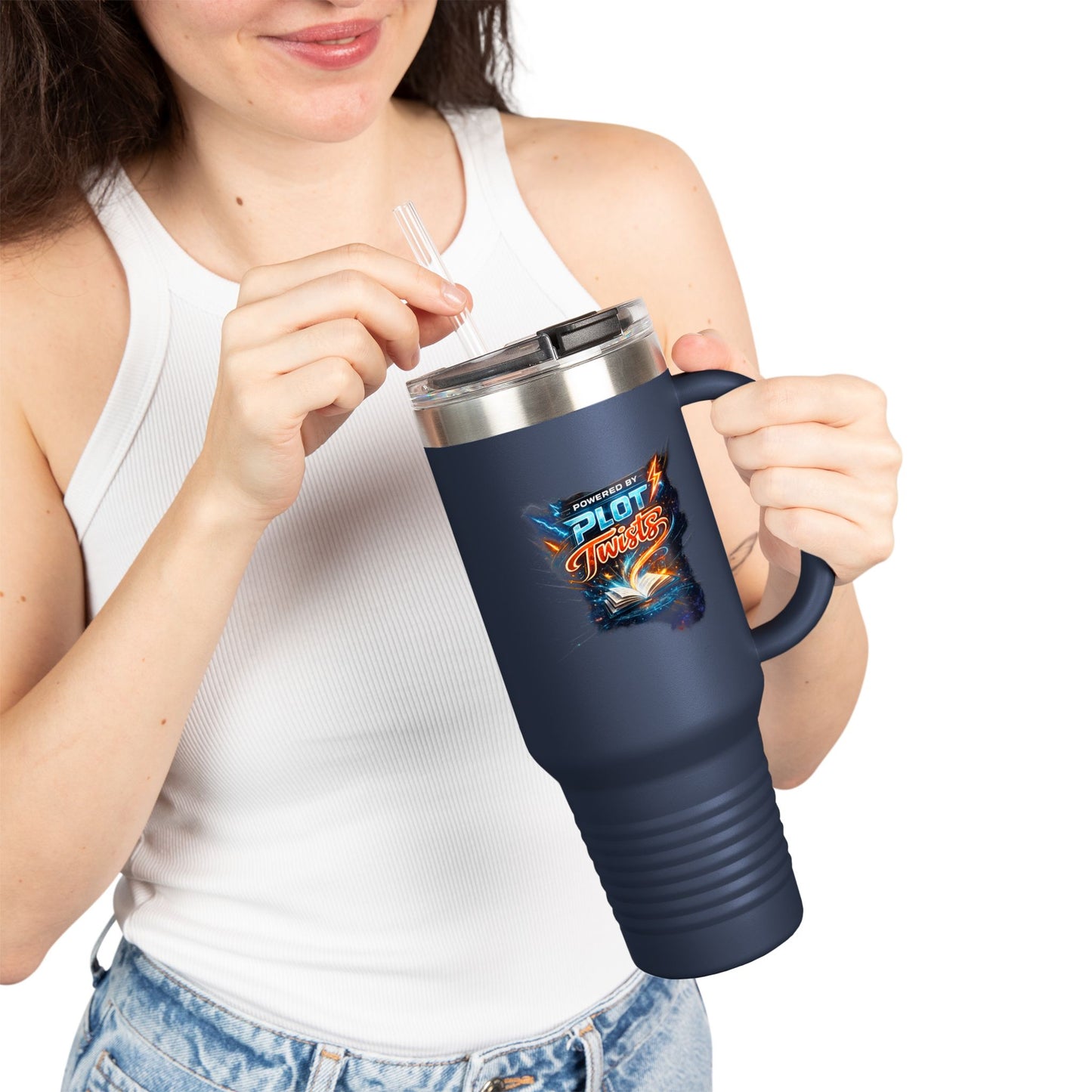'Plot Twist' Adventure Stainless Tumbler - 40oz Insulated Travel Mug
