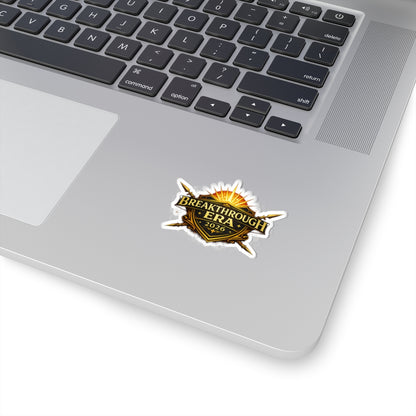 Breakthrough Era 2026 Kiss-Cut Sticker — Gold Shield Logo Laptop Decal