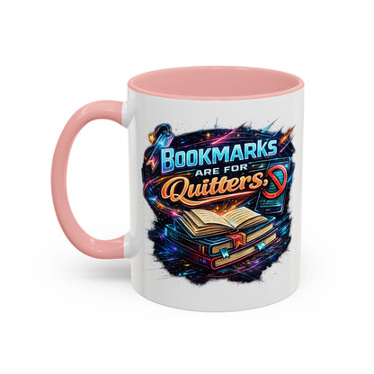 Bookmarks are for Quitters Vintage Coffee Lovers Accent Mug (11/15oz)