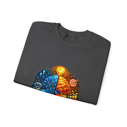 Crewneck Sweatshirt – "Strategy That Fits" Brainstorm Graphic