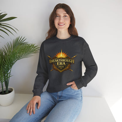 "Breakthrough Era 2026" Crewneck Sweatshirt — Sunrise Emblem