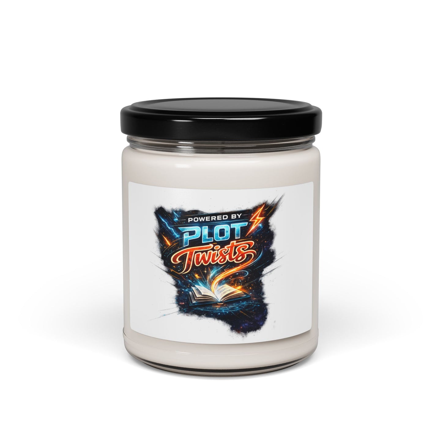 Candle — "Powered by Plot Twists" Scented Soy Candle, 9oz