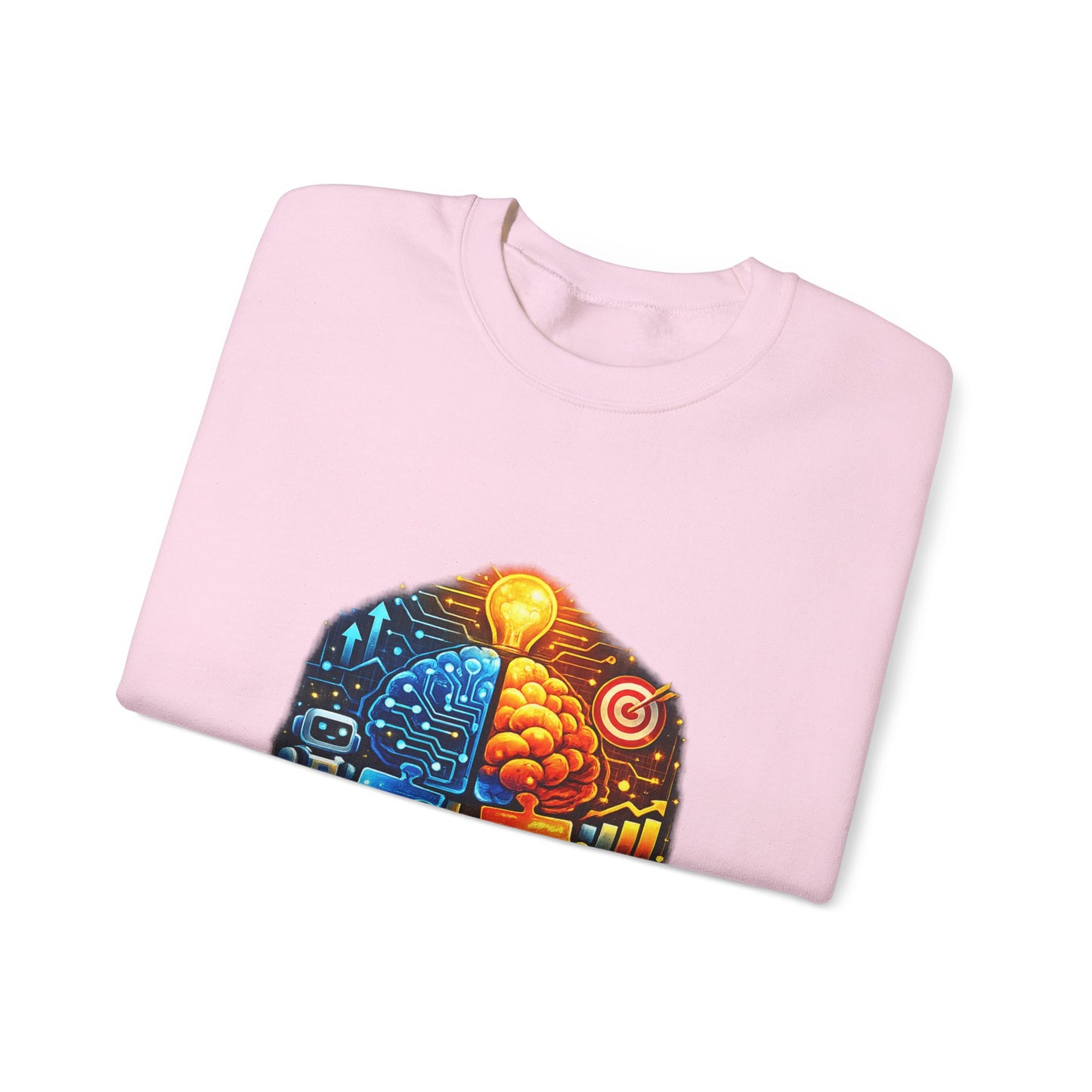 Crewneck Sweatshirt – "Strategy That Fits" Brainstorm Graphic