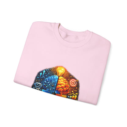 Crewneck Sweatshirt – "Strategy That Fits" Brainstorm Graphic