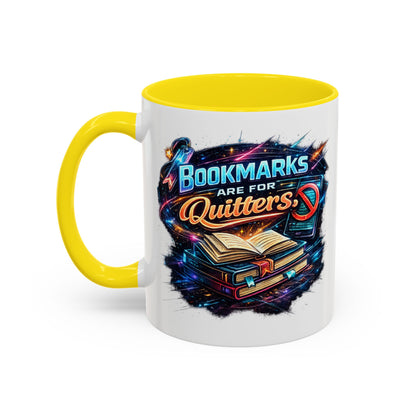 Bookmarks are for Quitters Vintage Coffee Lovers Accent Mug (11/15oz)