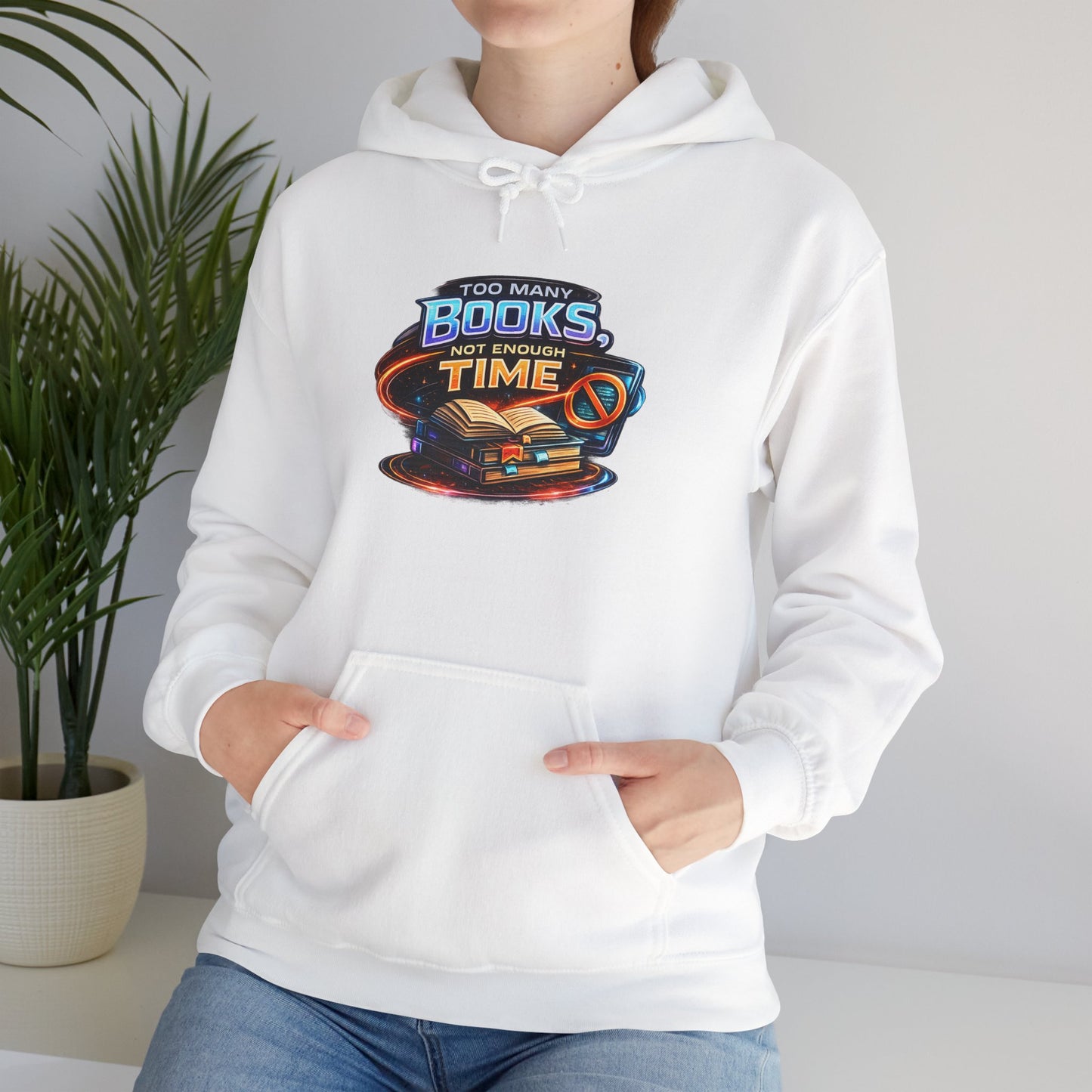 Books Time Hoodie — Retro Spacebook Reading Graphic Sweatshirt