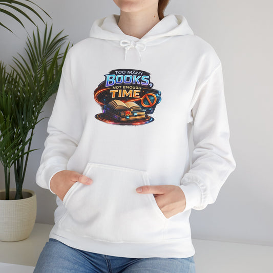 Books Time Hoodie — Retro Spacebook Reading Graphic Sweatshirt