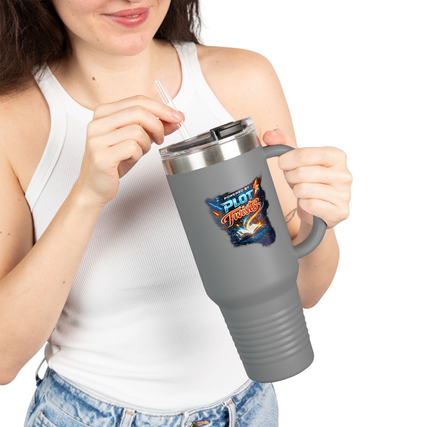 'Plot Twist' Adventure Stainless Tumbler - 40oz Insulated Travel Mug