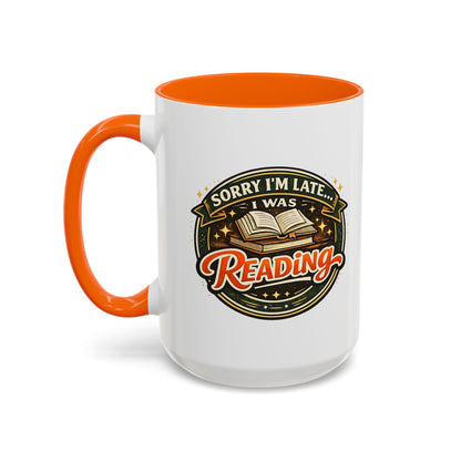 Sorry I'm late I was Reading Vintage Camping Coffee Mug — 'Camp Strong' Accent Ceramic Mug