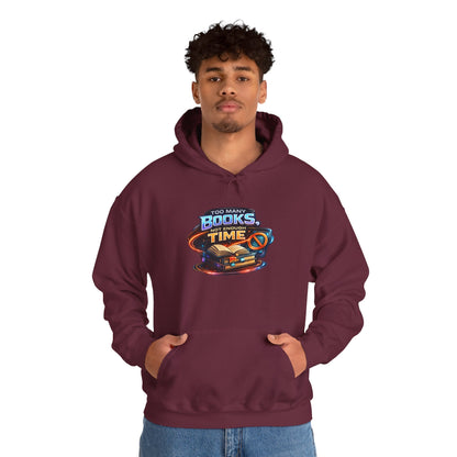 Books Time Hoodie — Retro Spacebook Reading Graphic Sweatshirt