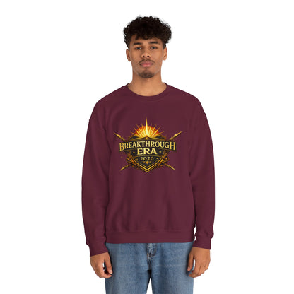 "Breakthrough Era 2026" Crewneck Sweatshirt — Sunrise Emblem