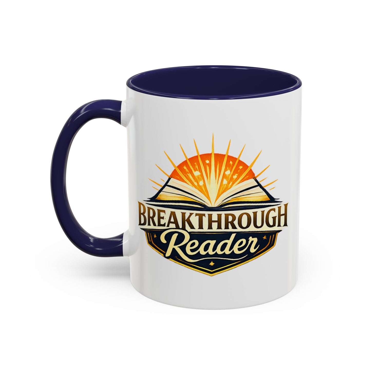 Breakthrough Reader Accent Coffee Mug — Inspirational Book Lover Gift (11/15oz)