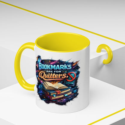 Bookmarks are for Quitters Vintage Coffee Lovers Accent Mug (11/15oz)