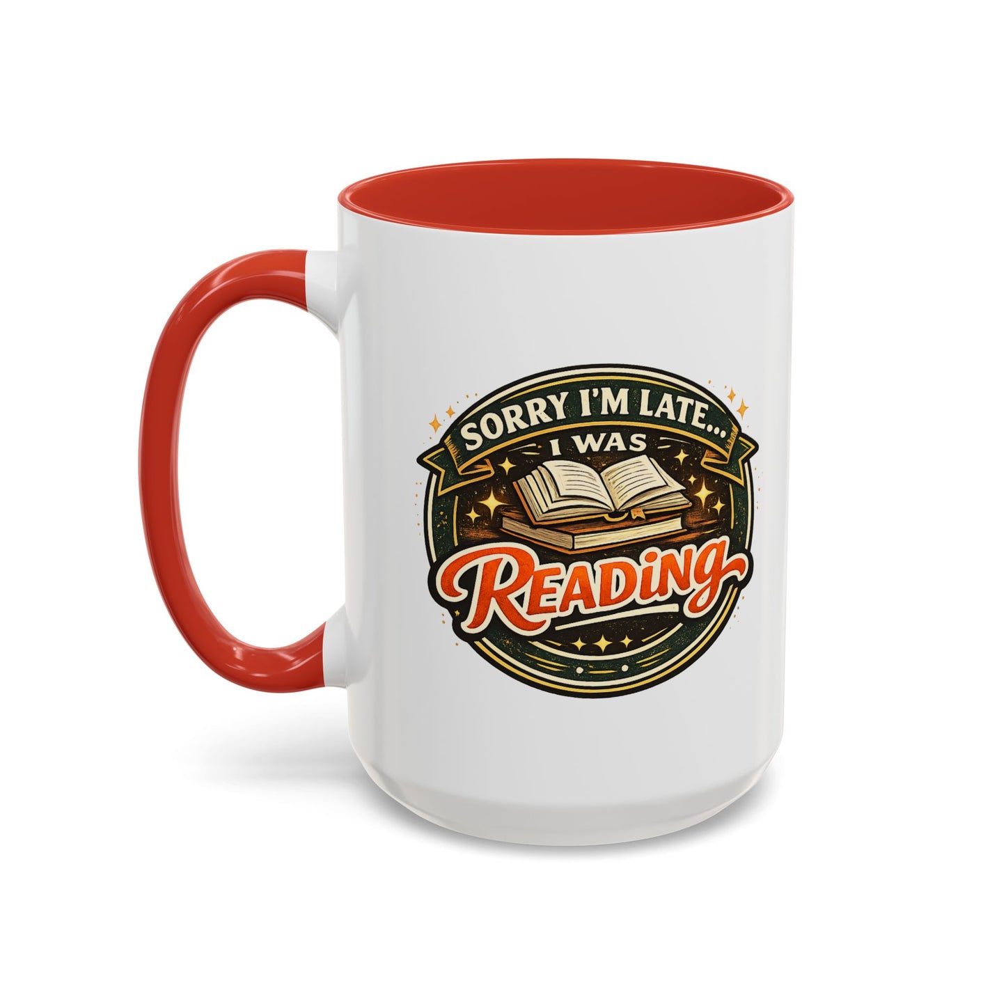 Sorry I'm late I was Reading Vintage Camping Coffee Mug — 'Camp Strong' Accent Ceramic Mug
