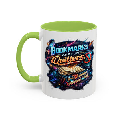 Bookmarks are for Quitters Vintage Coffee Lovers Accent Mug (11/15oz)